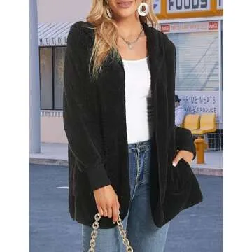 Stylish CHICGAL Womens Fuzzy Hooded Jacket - Perfect for Fall