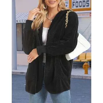 Stylish CHICGAL Womens Fuzzy Hooded Jacket - Perfect for Fall