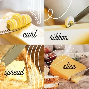Houseify READY BUTTER 3-in-1 Stainless Steel Butter Knife