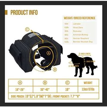 OneTigris Tactical Dog Pack for Hiking & Camping