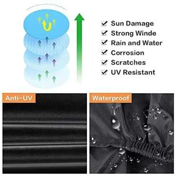 Heavy Duty Waterproof Bike Cover with Lock Hole for Outdoor