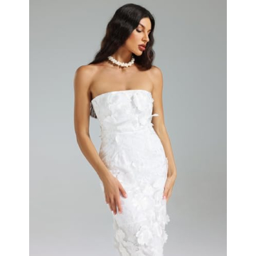 Chic Lace Midi Dress for Summer Events and Weddings