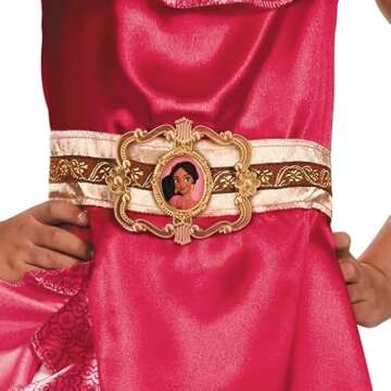 Disguise Disney Elena of Avalor Adventure Classic Girls' Costume Pink/Red/Kaf5 Lavender, XS (3T-4T)