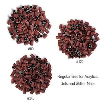 NATPLUS Sanding Bands Set for Nail Drills, 360Pcs Professional