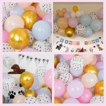 Dog Paw Balloons - 12 Inch 50Pcs Birthday Decoration Set