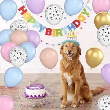 Dog Paw Balloons - 12 Inch 50Pcs Birthday Decoration Set