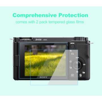 Pocoukate Case for Sony ZV-E10 Vlog Camera - Stylish Silicone Protectors with Accessories
