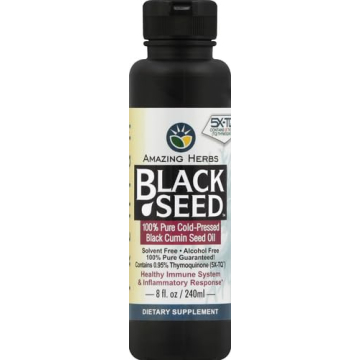 Amazing Herbs Premium Black Seed Oil for Wellness Boost