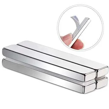 MIKEDE 12 Pack Neodymium Bar Magnets with Adhesive