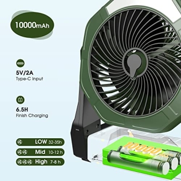 Ausic Portable Misting Fan with Rechargeable Battery