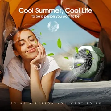 Ausic Portable Misting Fan with Rechargeable Battery