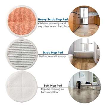 6 Pack Replacement Pads for Bissell Spinwave 2124,2039A,2307,23157,20391,20399 Powered Hard Floor Mop