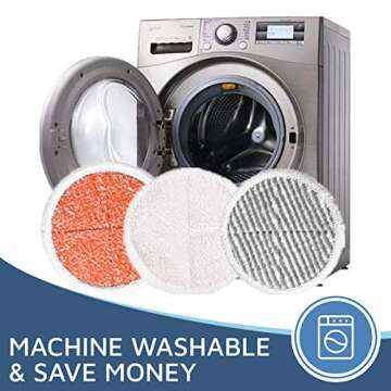 6 Pack Replacement Pads for Bissell Spinwave 2124,2039A,2307,23157,20391,20399 Powered Hard Floor Mop