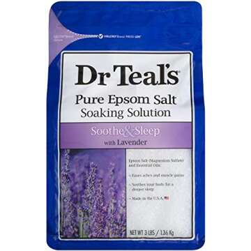 Dr. Teal's Pure Epsom Salt Soaking Solution Gift Set (2 Pack, 3lbs ea.) - Soothe & Sleep Lavender, Restore & Replenish with Pink Himalayan Salt - Essential Oils Relieve Stress & Promote Better Sleep