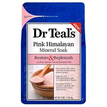 Dr. Teal's Pure Epsom Salt Soaking Solution Gift Set (2 Pack, 3lbs ea.) - Soothe & Sleep Lavender, Restore & Replenish with Pink Himalayan Salt - Essential Oils Relieve Stress & Promote Better Sleep