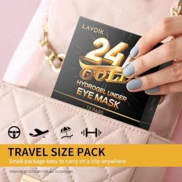 LAVDIK 24K Gold Under Eye Patches for Dark Circles