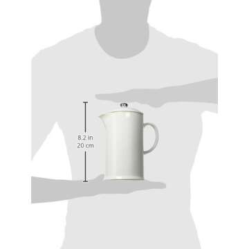 Le Creuset Stoneware French Press, 34 oz., White