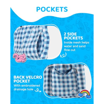 maamgic Boys Swim Trunks with Compression Liner Quick Dry 14-16