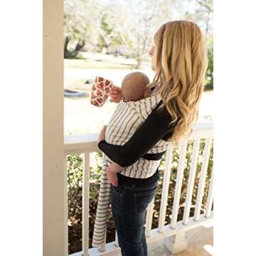 Baby Wrap Carrier -Sling, Easy to Put On-Stripes, Swaddle for Close Comfort - Adjustable Breastfeeding Cover - Lightweight Sling Baby Carrier for Infant - Soft, Comfortable & Breathable (Stripes)
