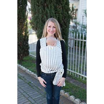 Baby Wrap Carrier -Sling, Easy to Put On-Stripes, Swaddle for Close Comfort - Adjustable Breastfeeding Cover - Lightweight Sling Baby Carrier for Infant - Soft, Comfortable & Breathable (Stripes)