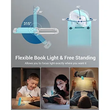 Portable USB Rechargeable Book Reading Light for Night