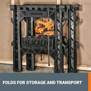 Worx WX065 Clamping Sawhorses with Bar Clamps