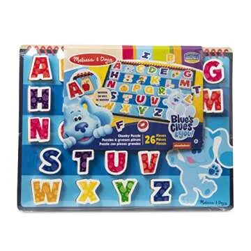 Melissa & Doug Blue's Clues & You! Wooden Chunky Puzzle - Alphabet (26 Pieces), Multi