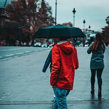 PFFY Self-Closing Travel Umbrella for Windy & Rainy Days