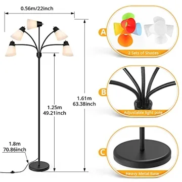 FOLKSMATE LED Floor Lamp for Home & Kids Room