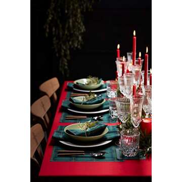 MY DRAP Cotton Cocktail Napkin 4.5 x 4.5 in, Green Tartan Christmas, 50 Units per roll