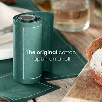 MY DRAP Cotton Cocktail Napkin 4.5 x 4.5 in, Green Tartan Christmas, 50 Units per roll