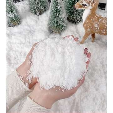 YIQUDUO Instant Snow Powder - Add Water Grows to 100x, Makes 10 Gallons of Fake Artificial Snow- Gre...