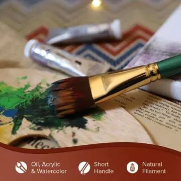 Silver Brush Limited 2303S Ultimate Varnish Mop, Oval Brush, Short Handle