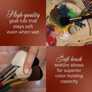 Silver Brush Limited 2303S Ultimate Varnish Mop, Oval Brush, Short Handle