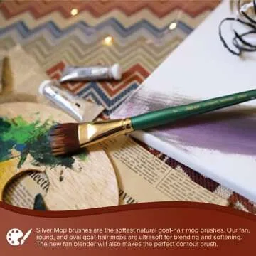 Silver Brush Limited 2303S Ultimate Varnish Mop, Oval Brush, Short Handle