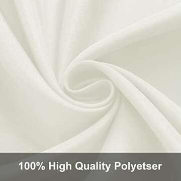 Joccun 8X10FT Ivory Backdrop Background for Photography,Polyester Backdrop Curtain Background Screen for Photography,Photoshoot,Video Recording,Studio(8X10ft,Ivory)