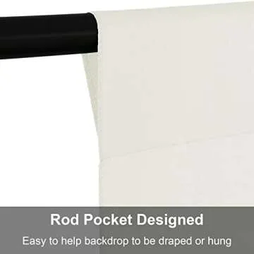 Joccun 8X10FT Ivory Backdrop Background for Photography,Polyester Backdrop Curtain Background Screen for Photography,Photoshoot,Video Recording,Studio(8X10ft,Ivory)