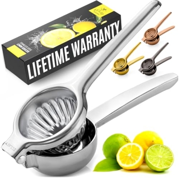 Zulay Premium Stainless Steel Lemon Squeezer - Heavy Duty Citrus Juicer