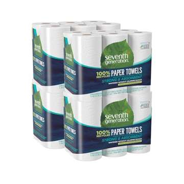 Eco-Friendly Seventh Generation 100% Recycled Paper Towels 4 Pack