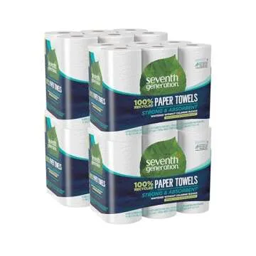 Eco-Friendly Seventh Generation 100% Recycled Paper Towels 4 Pack