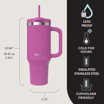 Contigo Streeterville 40oz Tumbler, Stainless Steel Vacuum Insulated, Leak-Proof, Cold for 29 Hours,...