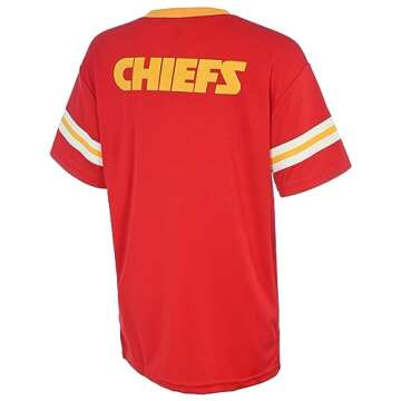 Outerstuff NFL Kids Youth 4-20 Official Game Day Team Jersey (as1, Numeric, Numeric_4, Regular, Kansas City Chiefs - Red)