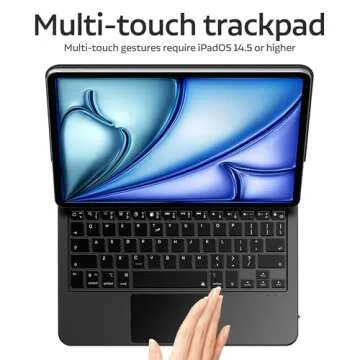 Keyboard Case for iPad Air 11 inch M2 2024/ iPad Pro 11 inch 2022-2018 (1st, 2nd, 3rd, 4th Gen)/ iPad Air 5th 4th Generation, Magic-Style Keyboard Case with Multi-Touch Trackpad, 7 Colors Backlight