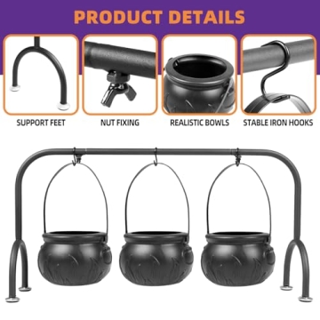 Kendane Witches Cauldron Candy Bowls for Halloween Fun!