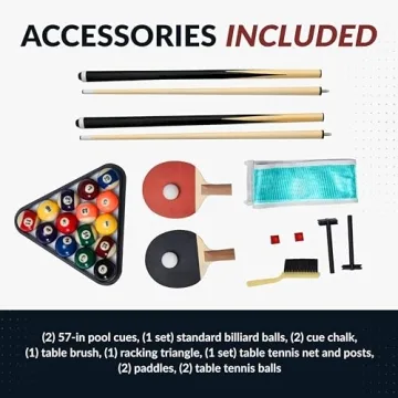 Hathaway Maverick Deluxe Pool Table With Ping Pong Combo