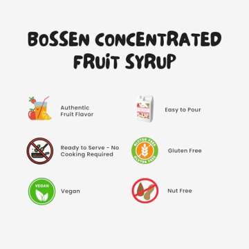 Bossen Concentrated Dragon Fruit Syrup - 5.5 lb for Bubble Tea & Smoothies
