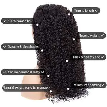 100% Human Hair Wigs for Black Women Natural Water Wave Lace Front Wigs Human Hair with Baby Hair Pre Plucked Ear to Ear 13x4 Lace Frontal Wigs Brazilian Virgin Curly Hair Easy to Manage Wigs 22 Inch