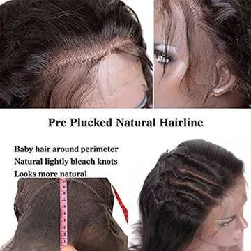 100% Human Hair Wigs for Black Women Natural Water Wave Lace Front Wigs Human Hair with Baby Hair Pre Plucked Ear to Ear 13x4 Lace Frontal Wigs Brazilian Virgin Curly Hair Easy to Manage Wigs 22 Inch