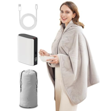 Zireot Heated Blanket Battery Operated ,Heating Blanket for neeck and Shoulder
