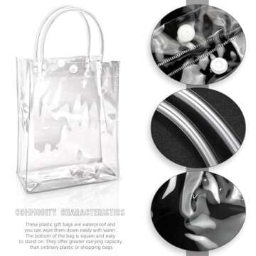 BadenBach Clear Gift Bags for Weddings & Parties